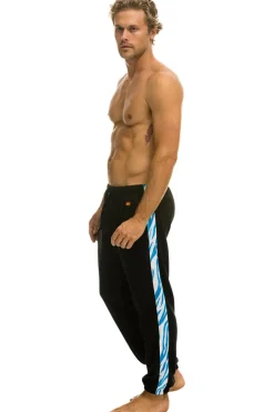 Sweatpants | Aviator Nation TIGER STRIPE SWEATPANTS - BLACK // BLUE TIGER BLACK//BLUETIGER