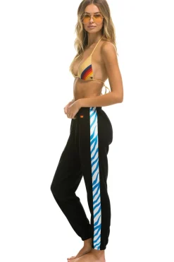 Sweatpants | Aviator Nation TIGER STRIPE SWEATPANTS - BLACK // BLUE TIGER BLACK//BLUETIGER