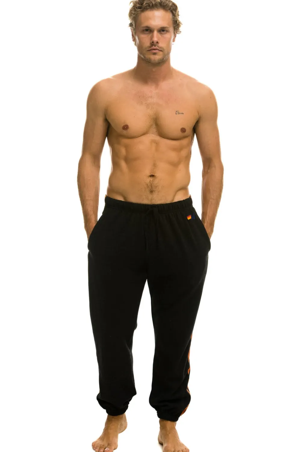 Sweatpants | Aviator Nation TIGER STRIPE SWEATPANTS - BLACK // TIGER BLACK//TIGER