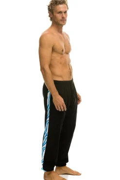 Sweatpants | Aviator Nation TIGER STRIPE SWEATPANTS - BLACK // BLUE TIGER BLACK//BLUETIGER