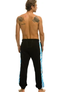 Sweatpants | Aviator Nation TIGER STRIPE SWEATPANTS - BLACK // BLUE TIGER BLACK//BLUETIGER