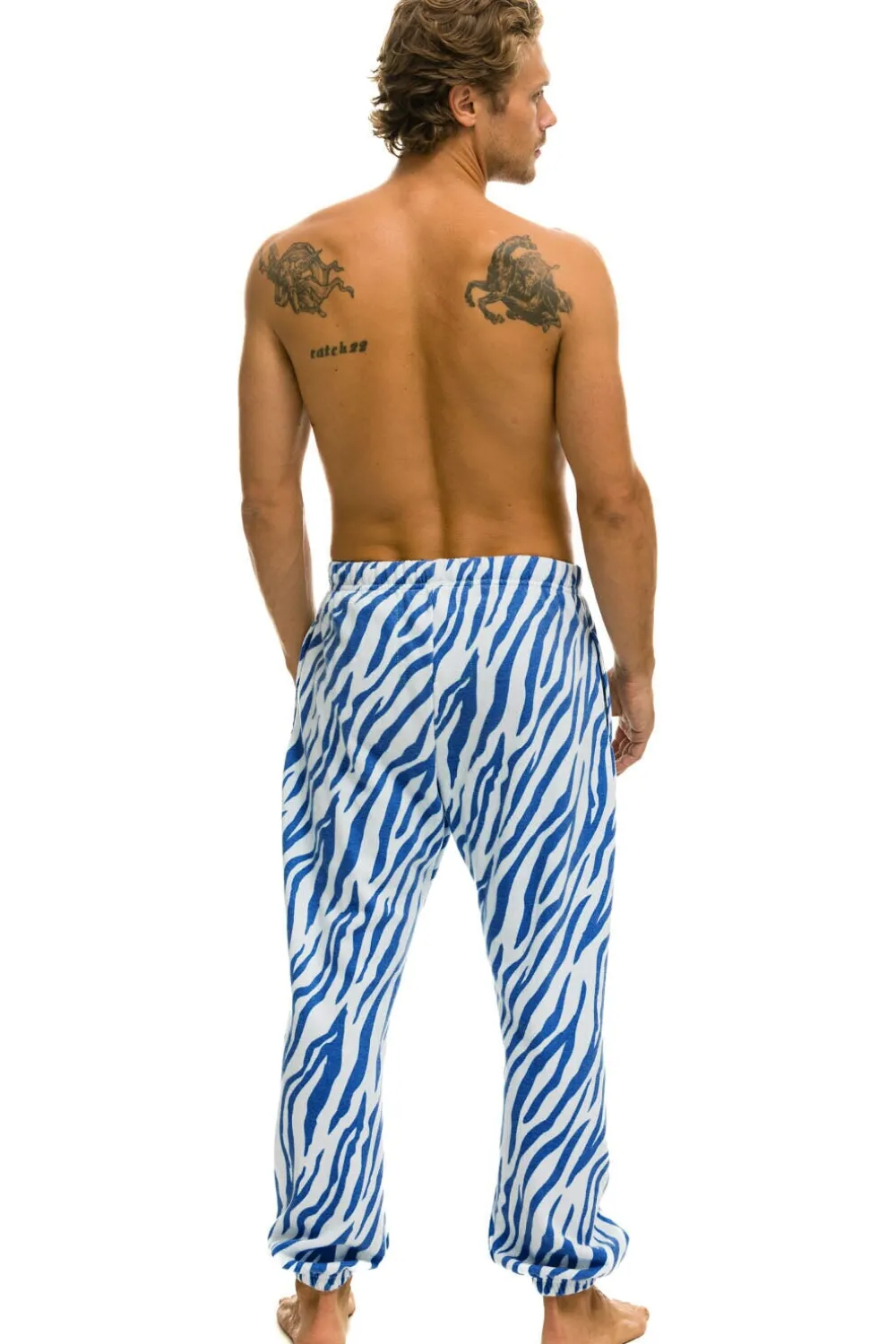 Sweatpants | Aviator Nation TIGER SWEATPANTS - BLUE TIGER BLUETIGER