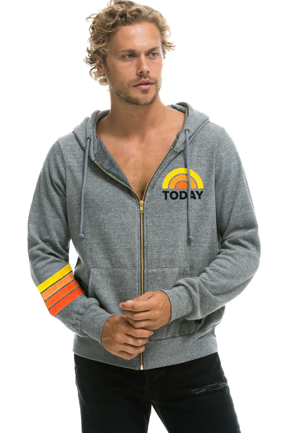Collab Merchandise | Collab Merchandise | Aviator Nation TODAY SHOW ZIP HOODIE - HEATHER