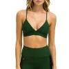 Activewear | Activewear | Aviator Nation TRIANGLE ADJUSTABLE WOMENS SPORTS BRA - FOREST