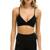Activewear | Activewear | Aviator Nation TRIANGLE ADJUSTABLE WOMENS SPORTS BRA - BLACK