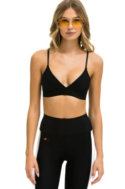 Activewear | Activewear | Aviator Nation TRIANGLE ADJUSTABLE WOMENS SPORTS BRA - BLACK