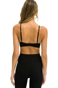 Activewear | Activewear | Aviator Nation TRIANGLE ADJUSTABLE WOMENS SPORTS BRA - BLACK