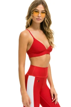 Activewear | Activewear | Aviator Nation TRIANGLE ADJUSTABLE WOMENS SPORTS BRA - CHERRY