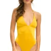 Swim Bottoms | Aviator Nation TRIANGLE ONE PIECE SWIMSUIT - REGGAE