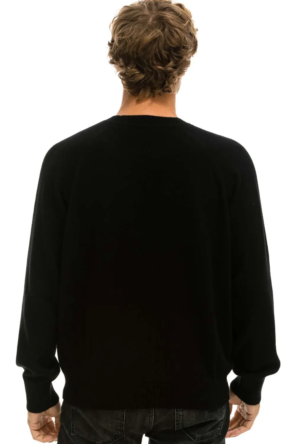 Sweatshirts | Aviator Nation UNISEX BOLT CASHMERE LIGHT SWEATER - BLACK // WHITE BOLT BLACK//WHITEBOLT