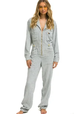 Flight Suits | Flight Suits | Aviator Nation UNISEX CORDUROY FLIGHT SUIT - CLOUD