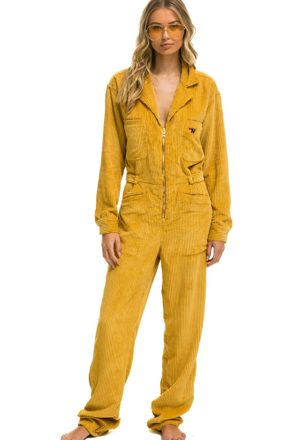 Flight Suits | Flight Suits | Aviator Nation UNISEX CORDUROY FLIGHT SUIT - HONEY