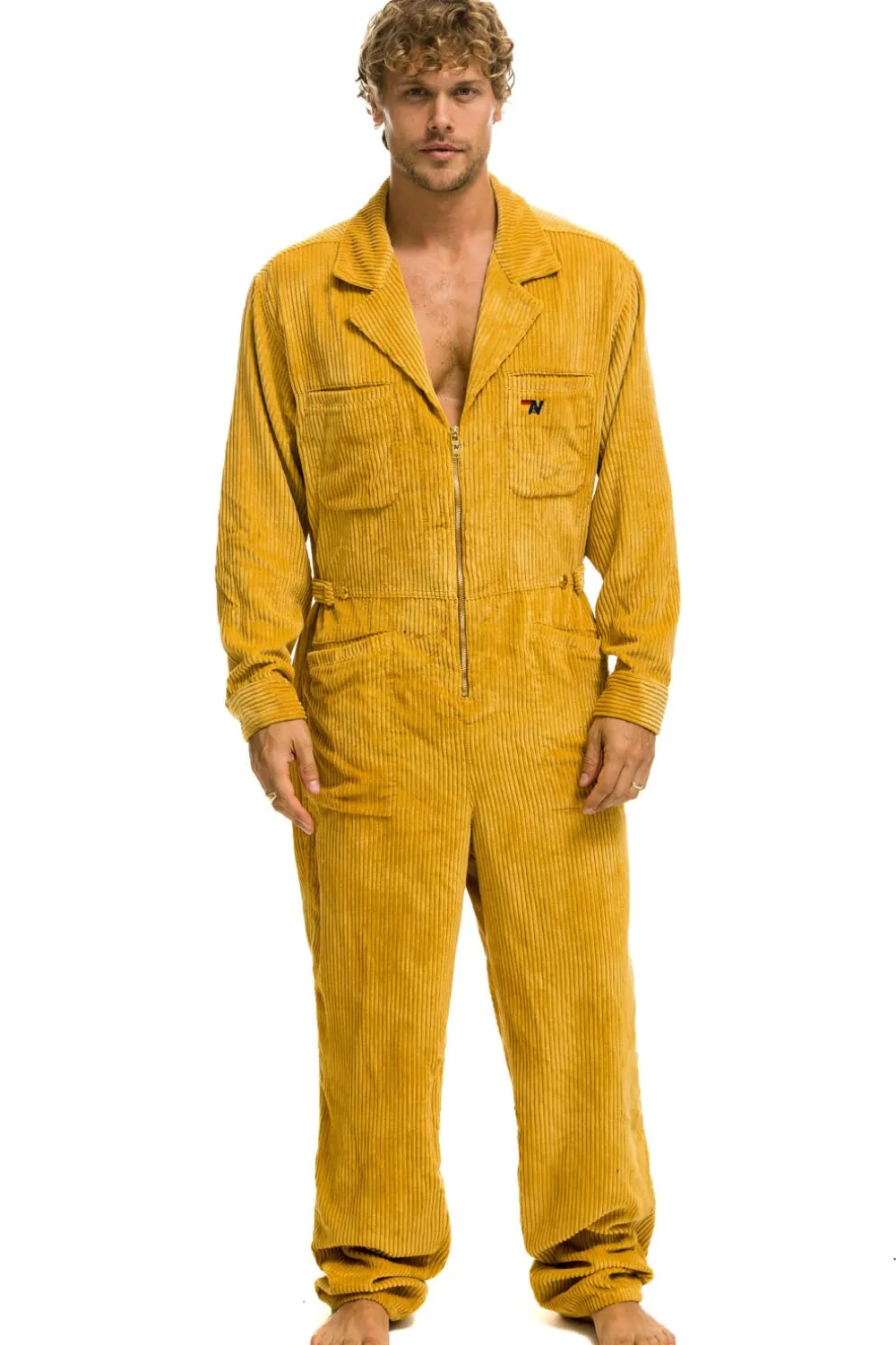 Flight Suits | Flight Suits | Aviator Nation UNISEX CORDUROY FLIGHT SUIT - HONEY