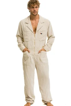 Flight Suits | Flight Suits | Aviator Nation UNISEX CORDUROY FLIGHT SUIT - VINTAGE WHITE VINTAGEWHITE
