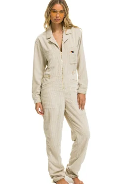 Flight Suits | Flight Suits | Aviator Nation UNISEX CORDUROY FLIGHT SUIT - VINTAGE WHITE VINTAGEWHITE