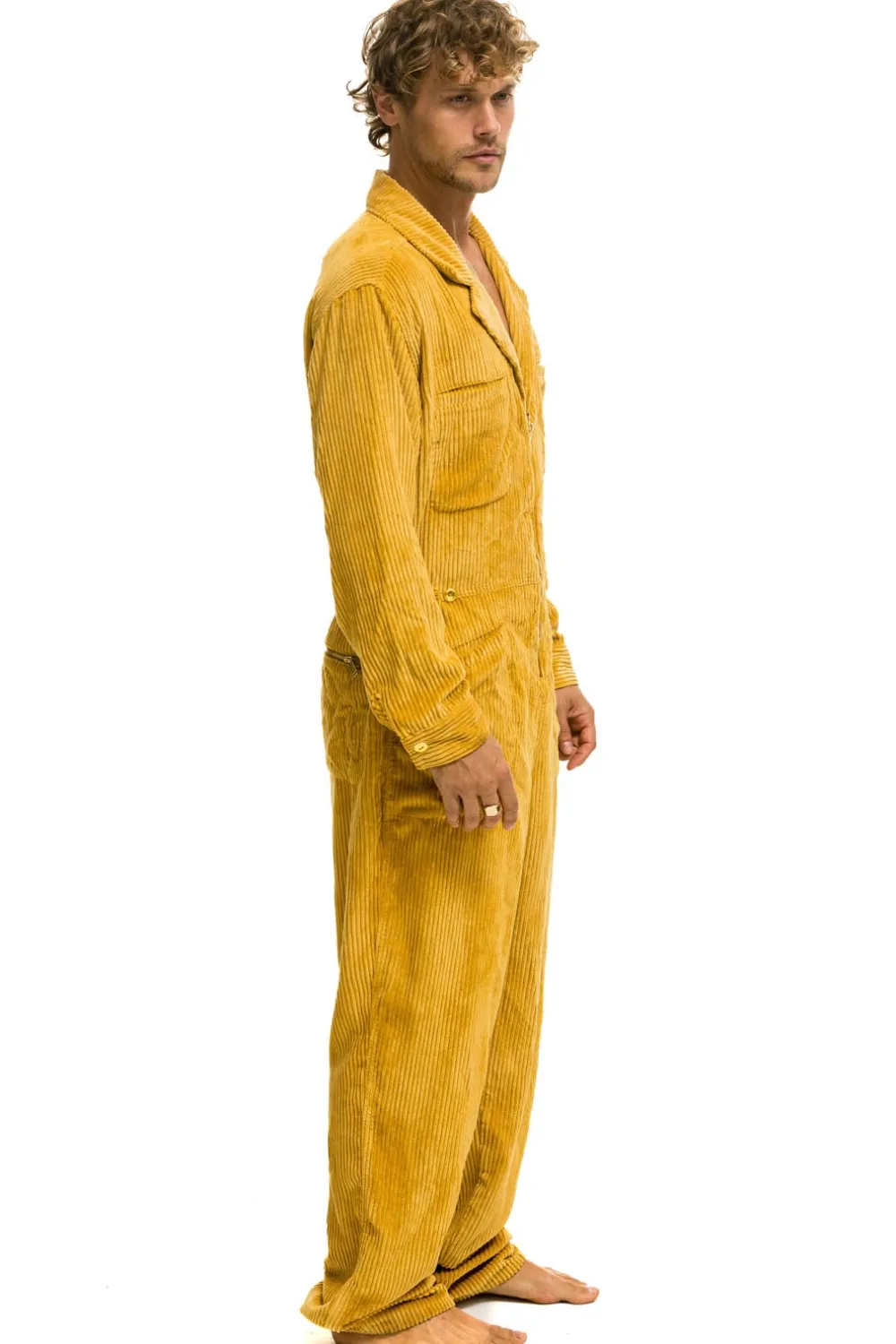 Flight Suits | Flight Suits | Aviator Nation UNISEX CORDUROY FLIGHT SUIT - HONEY