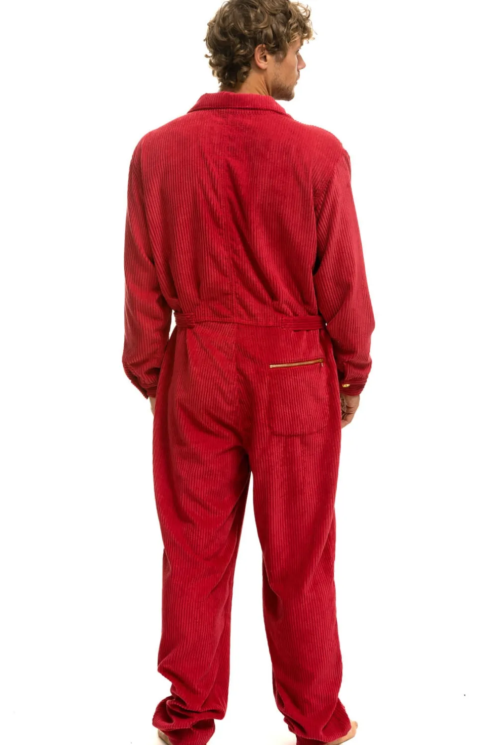 Flight Suits | Flight Suits | Aviator Nation UNISEX CORDUROY FLIGHT SUIT - CHERRY