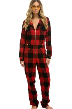 Flight Suits | Flight Suits | Aviator Nation UNISEX PLAID FLIGHT SUIT - BUFFALO PLAID BUFFALOPLAID