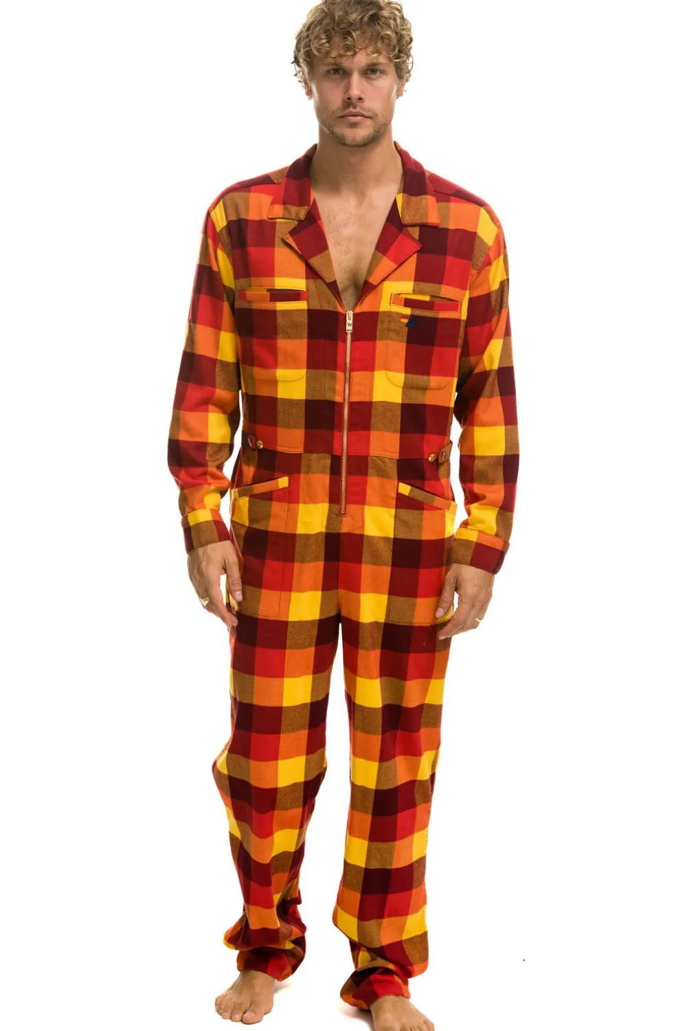 Flight Suits | Flight Suits | Aviator Nation UNISEX PLAID FLIGHT SUIT - SURFY PLAID SURFYPLAID