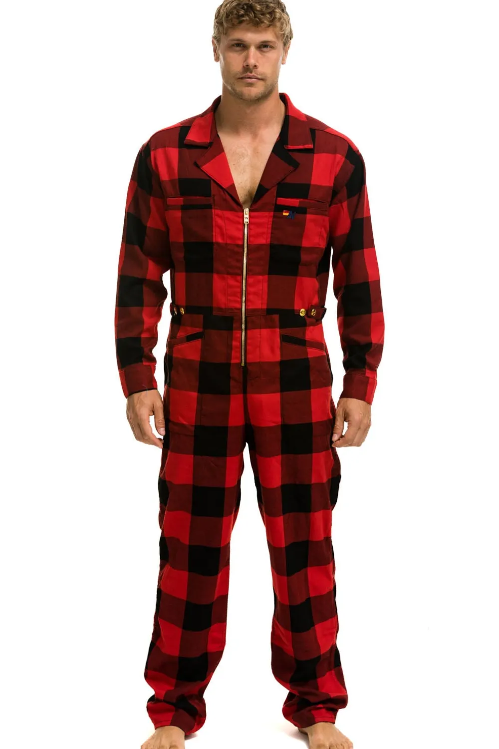 Flight Suits | Flight Suits | Aviator Nation UNISEX PLAID FLIGHT SUIT - BUFFALO PLAID BUFFALOPLAID