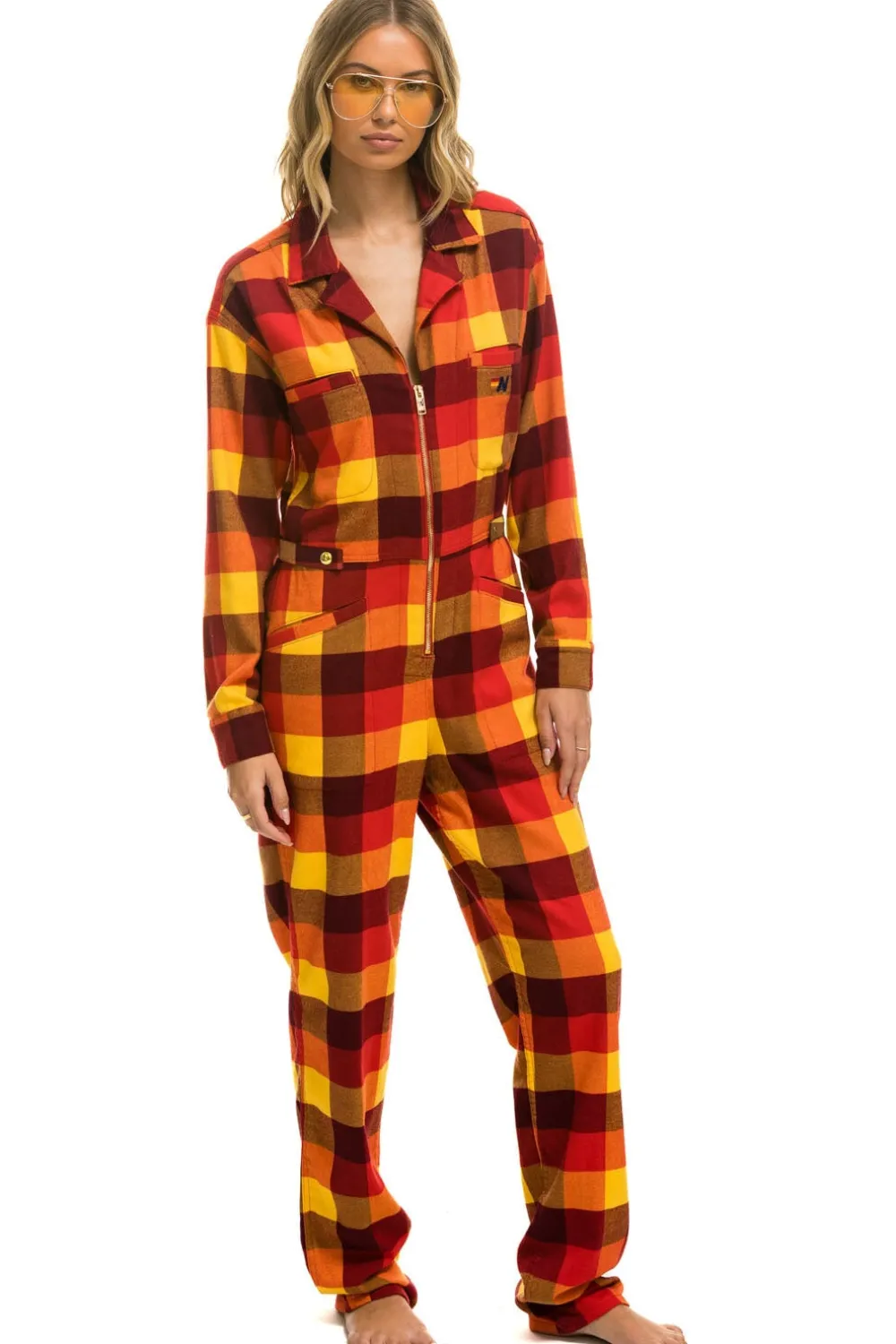Flight Suits | Flight Suits | Aviator Nation UNISEX PLAID FLIGHT SUIT - SURFY PLAID SURFYPLAID