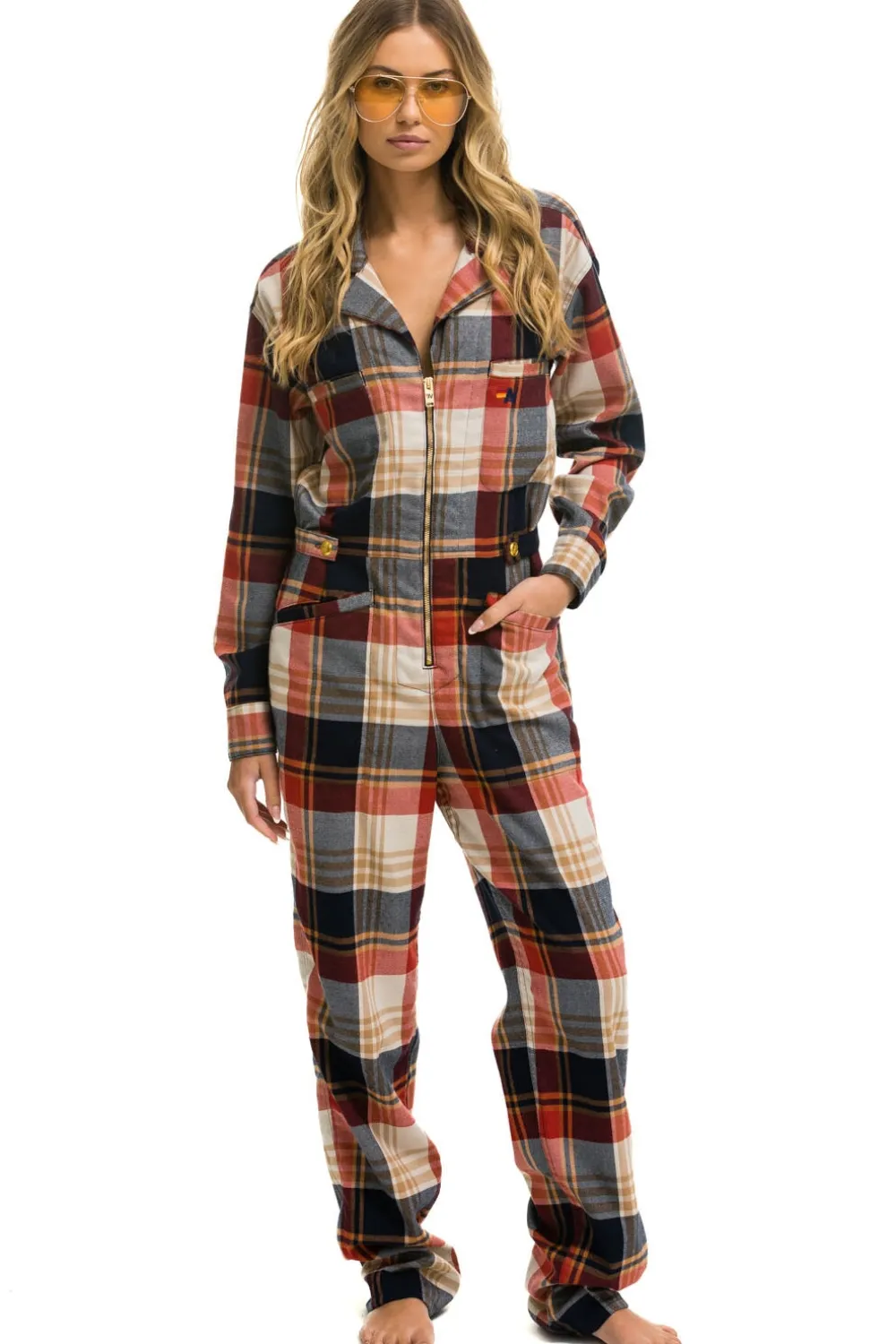 Flight Suits | Flight Suits | Aviator Nation UNISEX PLAID FLIGHT SUIT - COWBOY PLAID COWBOYPLAID
