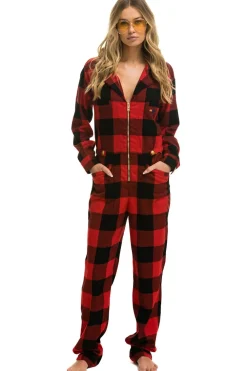 Flight Suits | Flight Suits | Aviator Nation UNISEX PLAID FLIGHT SUIT - BUFFALO PLAID BUFFALOPLAID