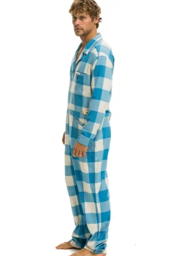 Flight Suits | Flight Suits | Aviator Nation UNISEX PLAID FLIGHT SUIT - SKY PLAID SKYPLAID