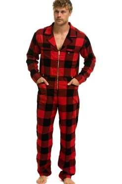 Flight Suits | Flight Suits | Aviator Nation UNISEX PLAID FLIGHT SUIT - BUFFALO PLAID BUFFALOPLAID