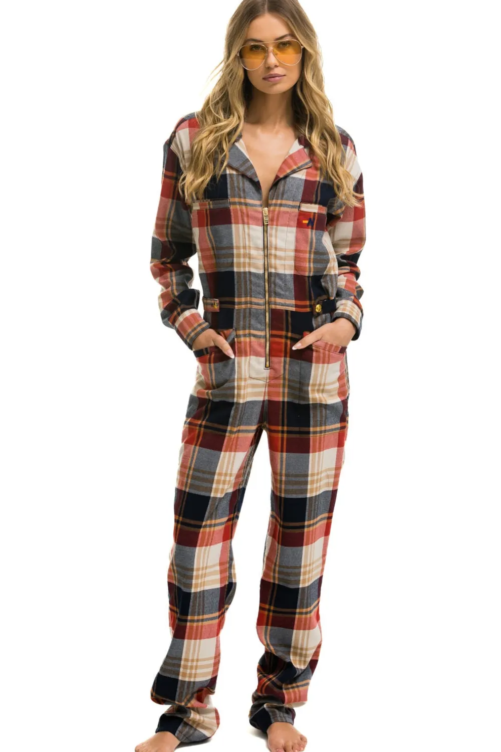 Flight Suits | Flight Suits | Aviator Nation UNISEX PLAID FLIGHT SUIT - COWBOY PLAID COWBOYPLAID