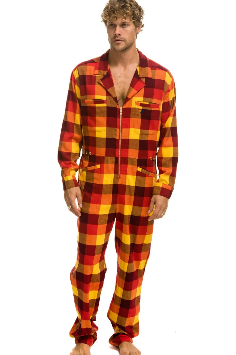 Flight Suits | Flight Suits | Aviator Nation UNISEX PLAID FLIGHT SUIT - SURFY PLAID SURFYPLAID
