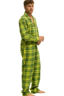 Flight Suits | Flight Suits | Aviator Nation UNISEX PLAID FLIGHT SUIT - AVOCADO PLAID AVOCADOPLAID