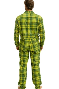 Flight Suits | Flight Suits | Aviator Nation UNISEX PLAID FLIGHT SUIT - AVOCADO PLAID AVOCADOPLAID