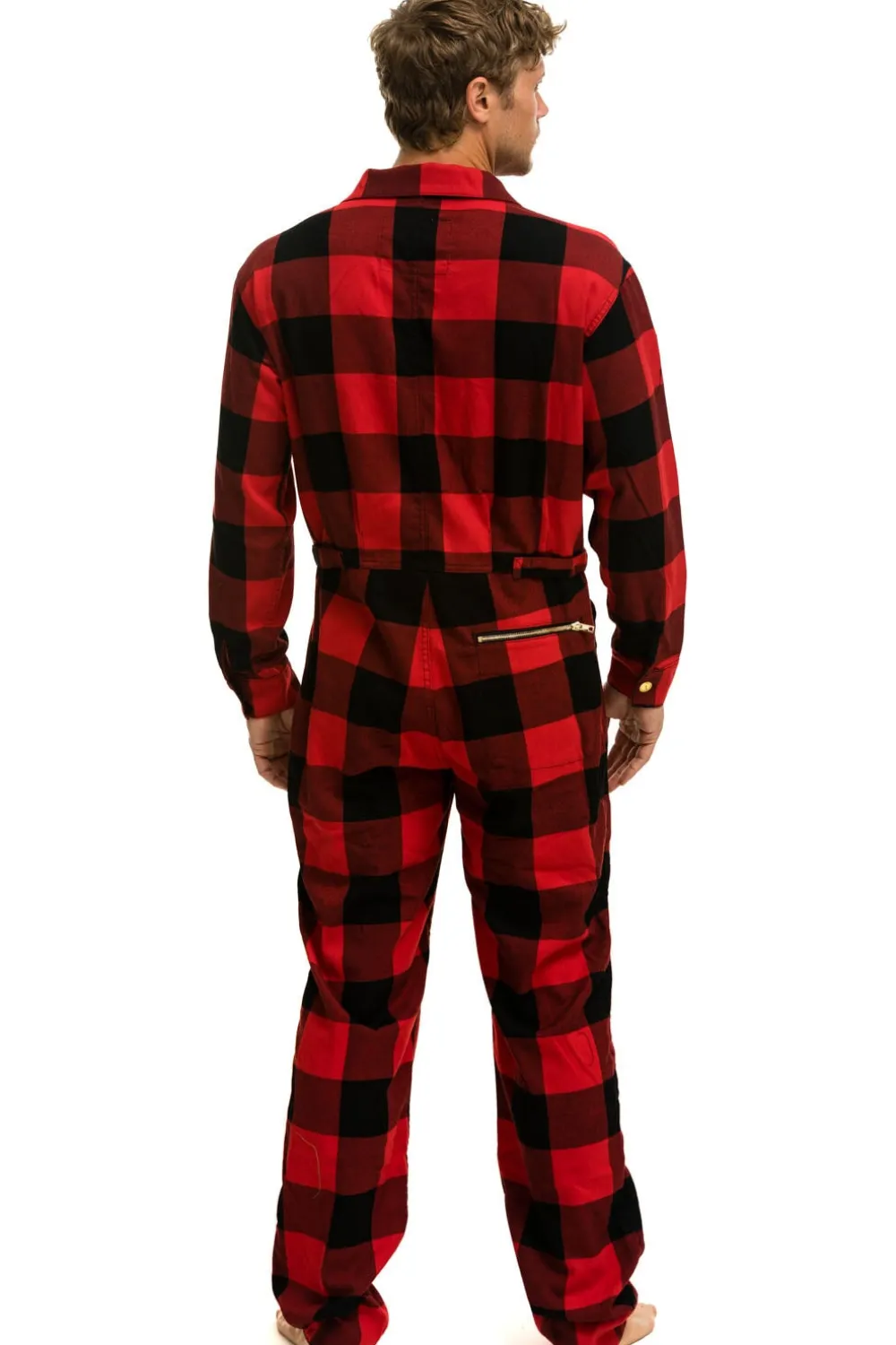 Flight Suits | Flight Suits | Aviator Nation UNISEX PLAID FLIGHT SUIT - BUFFALO PLAID BUFFALOPLAID