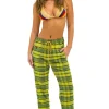 Sweatpants | Aviator Nation UNISEX PLAID LODGE PANT - AVOCADO PLAID AVOCADOPLAID