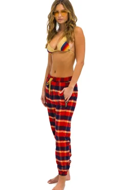 Sweatpants | Aviator Nation UNISEX PLAID LODGE PANT - RUGBY PLAID RUGBYPLAID