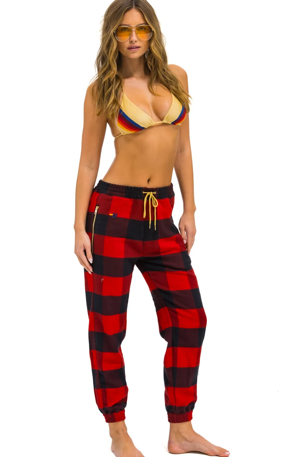 Sweatpants | Aviator Nation UNISEX PLAID LODGE PANT - BUFFALO PLAID BUFFALOPLAID