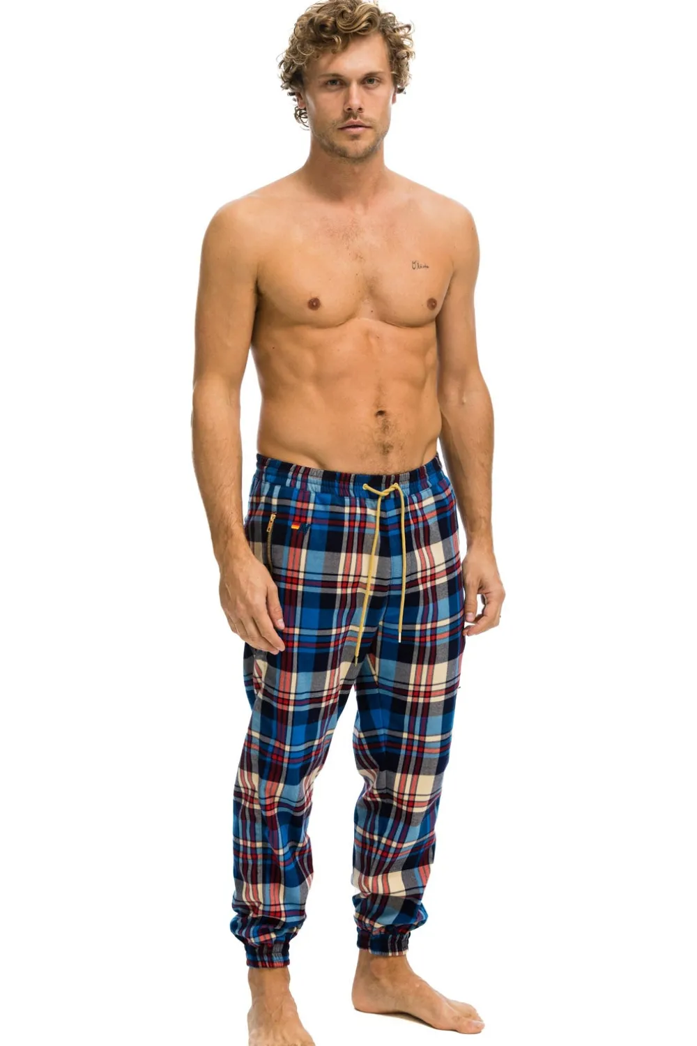Sweatpants | Aviator Nation UNISEX PLAID LODGE PANT - PATRIOT PLAID PATRIOTPLAID