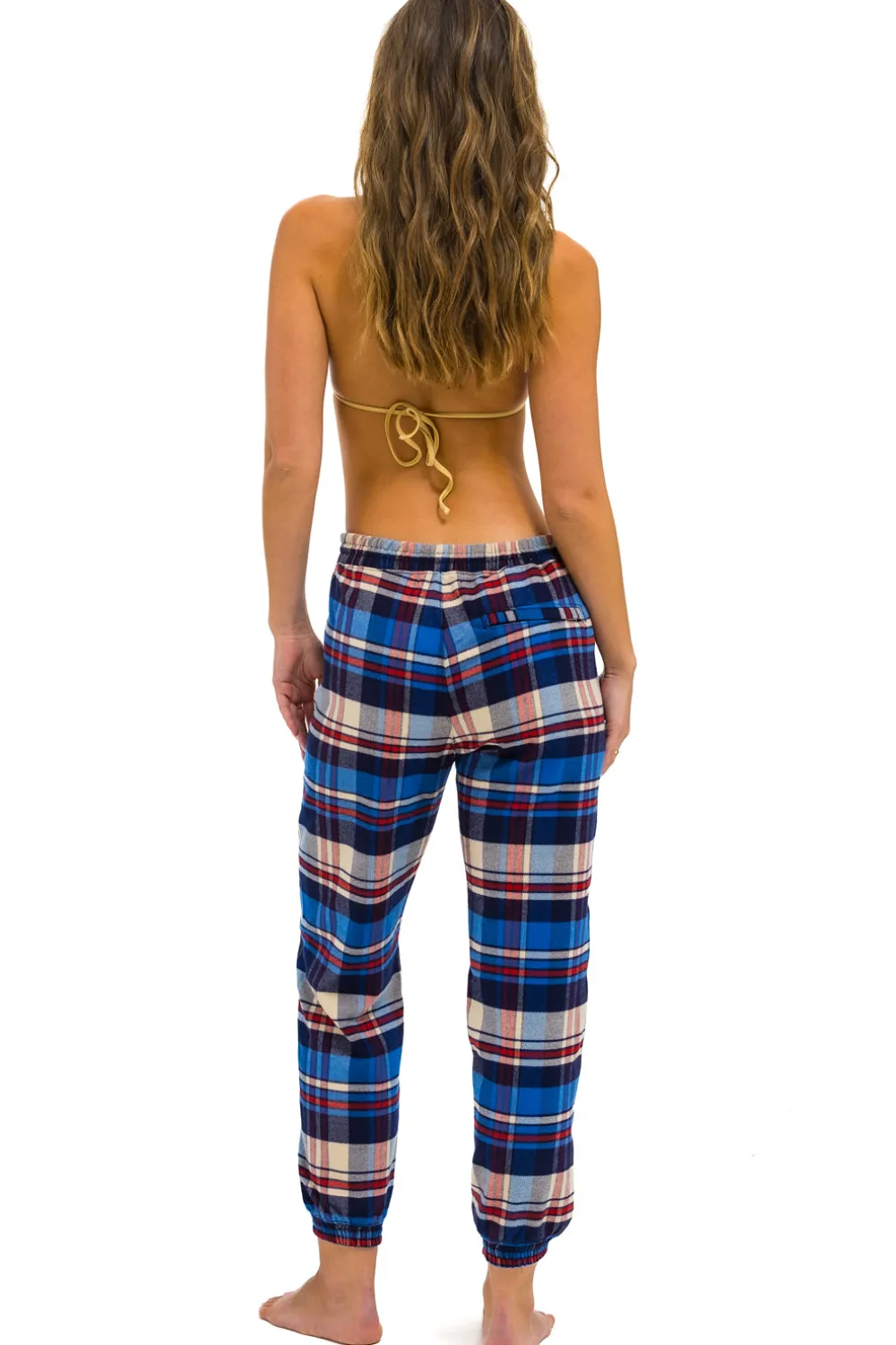 Sweatpants | Aviator Nation UNISEX PLAID LODGE PANT - PATRIOT PLAID PATRIOTPLAID