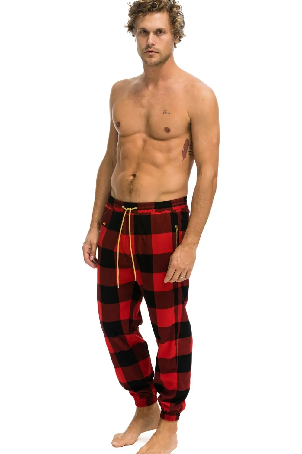 Sweatpants | Aviator Nation UNISEX PLAID LODGE PANT - BUFFALO PLAID BUFFALOPLAID