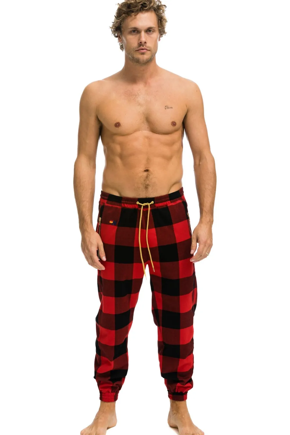 Sweatpants | Aviator Nation UNISEX PLAID LODGE PANT - BUFFALO PLAID BUFFALOPLAID
