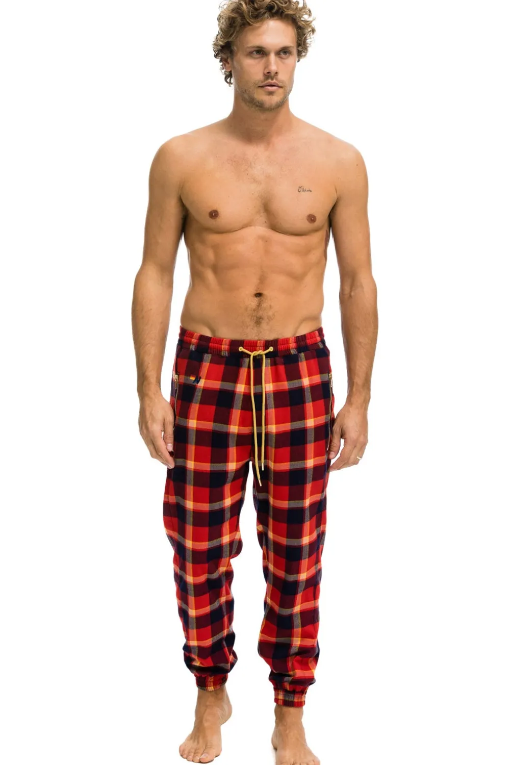 Sweatpants | Aviator Nation UNISEX PLAID LODGE PANT - RUGBY PLAID RUGBYPLAID