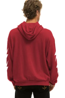 Hoodies | Collab Merchandise | Aviator Nation UNIVERSITY OF OKLAHOMA BOLT 4 PULLOVER HOODIE RELAXED - CRIMSON