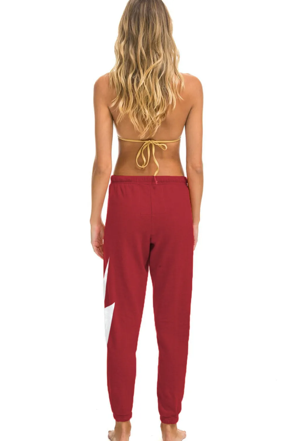 Collab Merchandise | Collab Merchandise | Aviator Nation UNIVERSITY OF OKLAHOMA BOLT UNISEX SWEATPANTS - CRIMSON