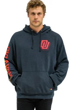 Hoodies | Collab Merchandise | Aviator Nation UNIVERSITY OF OKLAHOMA PULLOVER HOODIE RELAXED - CHARCOAL