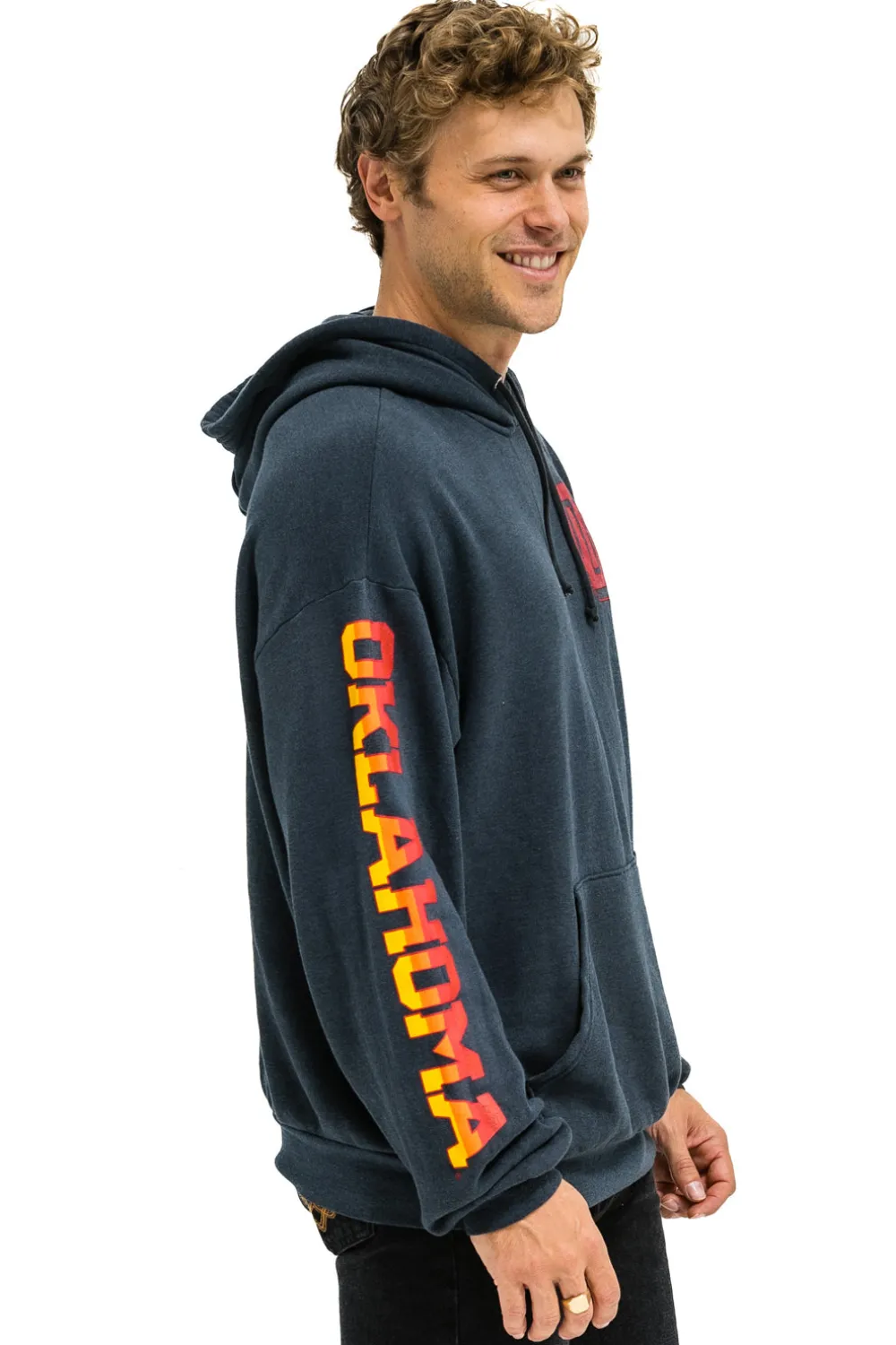 Hoodies | Collab Merchandise | Aviator Nation UNIVERSITY OF OKLAHOMA PULLOVER HOODIE RELAXED - CHARCOAL