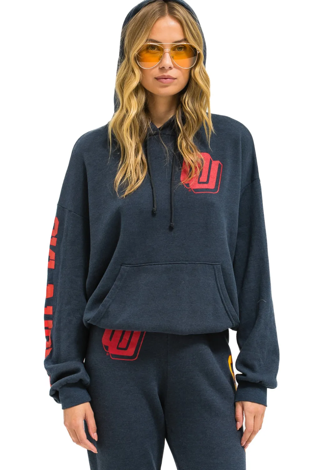 Hoodies | Collab Merchandise | Aviator Nation UNIVERSITY OF OKLAHOMA PULLOVER HOODIE RELAXED - CHARCOAL