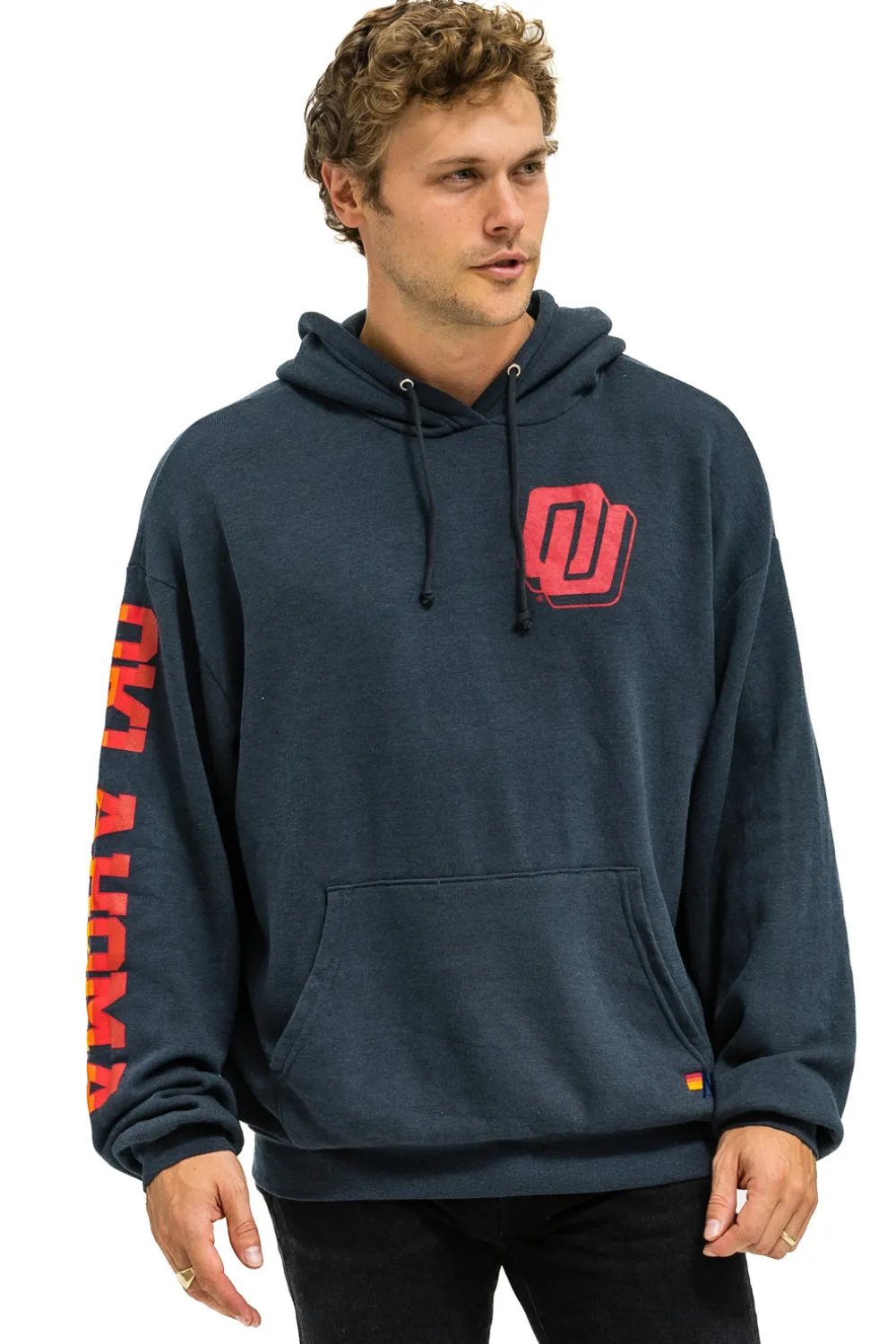 Hoodies | Collab Merchandise | Aviator Nation UNIVERSITY OF OKLAHOMA PULLOVER HOODIE RELAXED - CHARCOAL