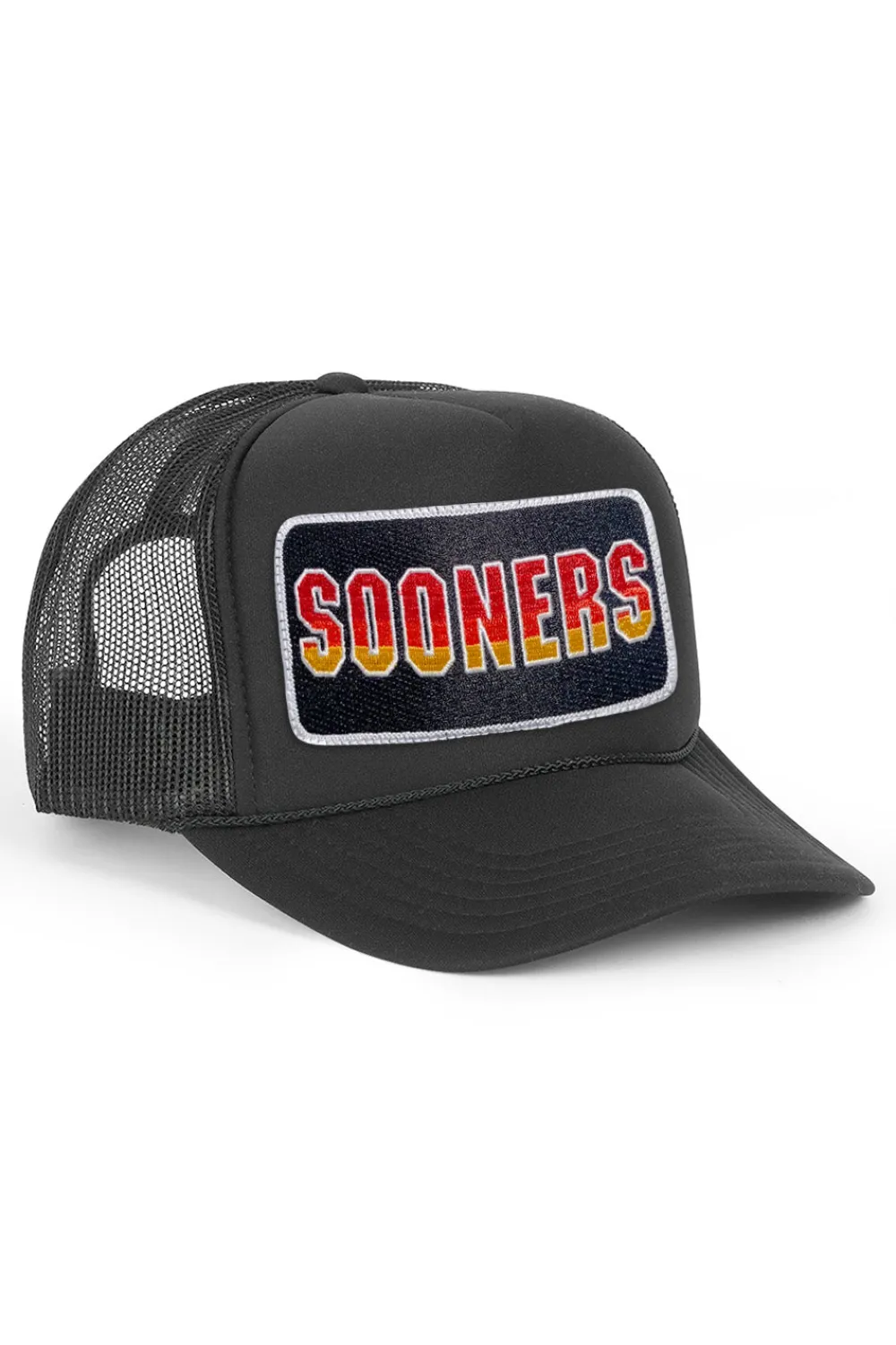 Collab Merchandise | Collab Merchandise | Aviator Nation UNIVERSITY OF OKLAHOMA SOONERS VINTAGE LOW RISE TRUCKER - BLACK