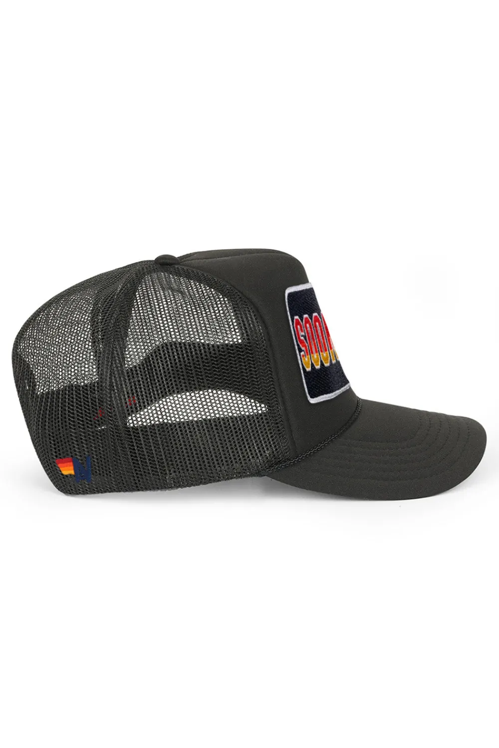 Collab Merchandise | Collab Merchandise | Aviator Nation UNIVERSITY OF OKLAHOMA SOONERS VINTAGE LOW RISE TRUCKER - BLACK